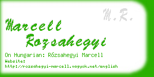 marcell rozsahegyi business card